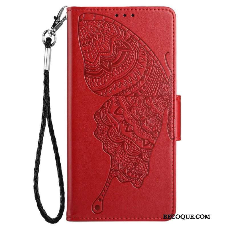 Etui Folio do Samsung Galaxy S23 5G Dwukolorowy Barokowy Motyl