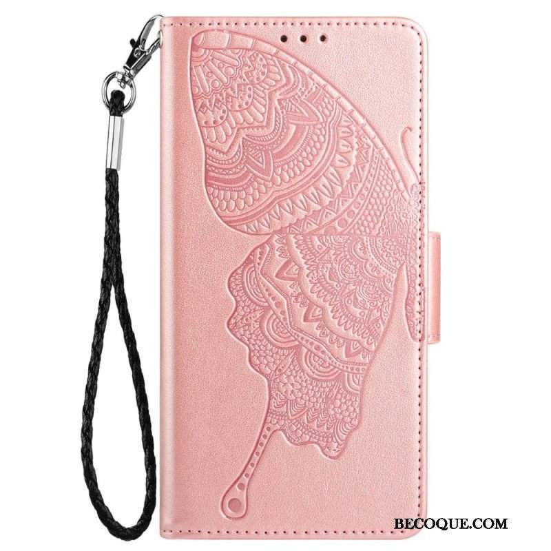 Etui Folio do Samsung Galaxy S23 5G Dwukolorowy Barokowy Motyl