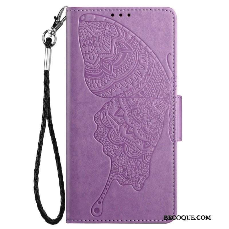 Etui Folio do Samsung Galaxy S23 5G Dwukolorowy Barokowy Motyl