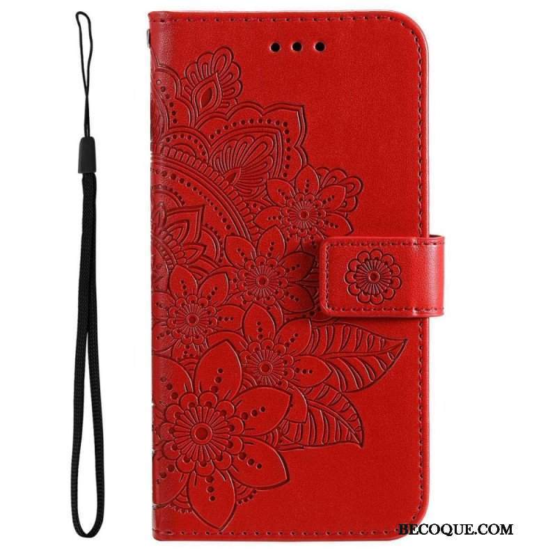 Etui Folio do Samsung Galaxy S23 Plus 5G z Łańcuch Paskowata Mandala