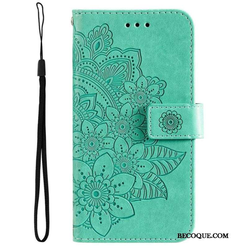 Etui Folio do Samsung Galaxy S23 Plus 5G z Łańcuch Paskowata Mandala