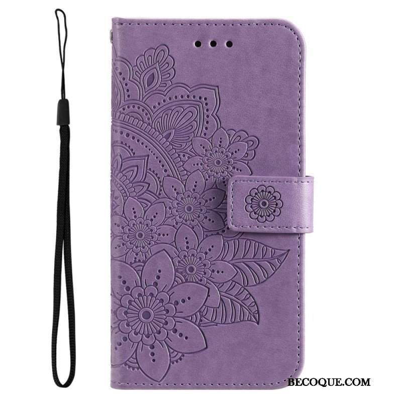 Etui Folio do Samsung Galaxy S23 Plus 5G z Łańcuch Paskowata Mandala