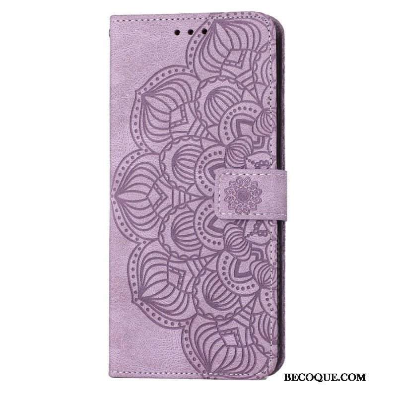 Etui Folio do Samsung Galaxy S23 Plus 5G z Łańcuch Paskowata Mandala