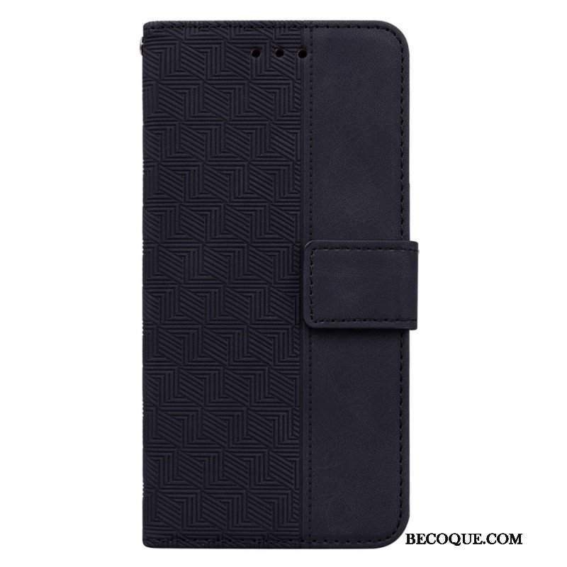 Etui Folio do Samsung Galaxy S23 Ultra 5G z Łańcuch Pasiasty Wzór