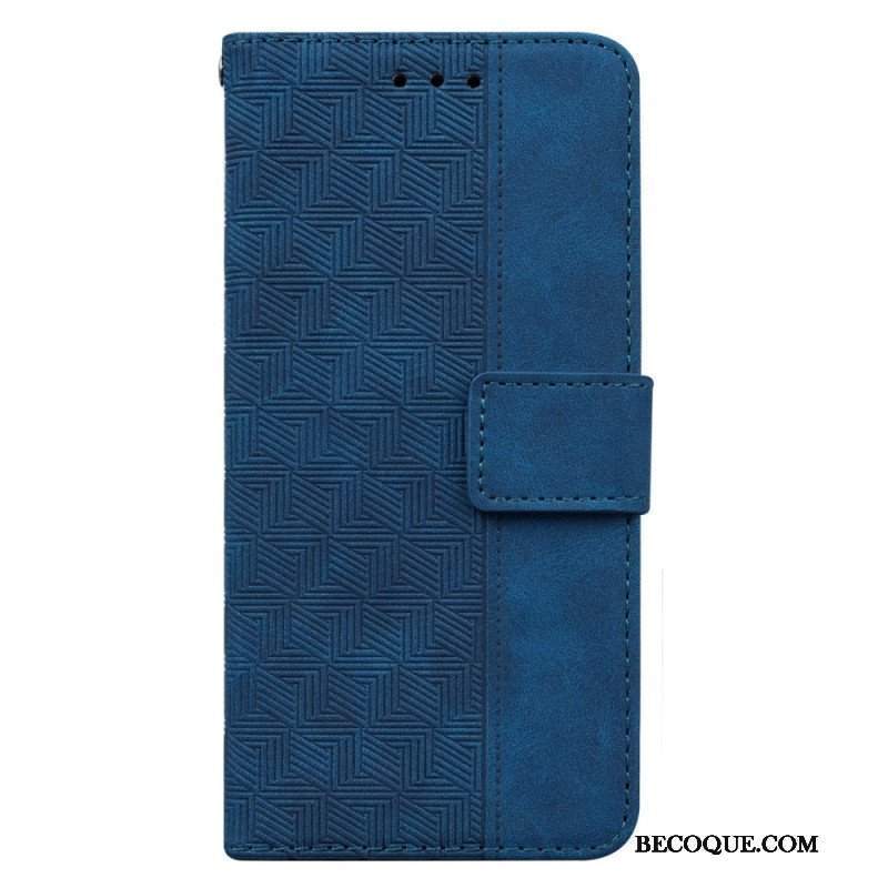 Etui Folio do Samsung Galaxy S23 Ultra 5G z Łańcuch Pasiasty Wzór