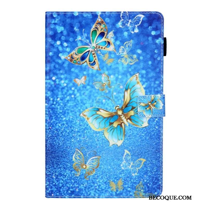 Etui Folio do Samsung Galaxy Tab A8 (2021) Kolorowe Motyle