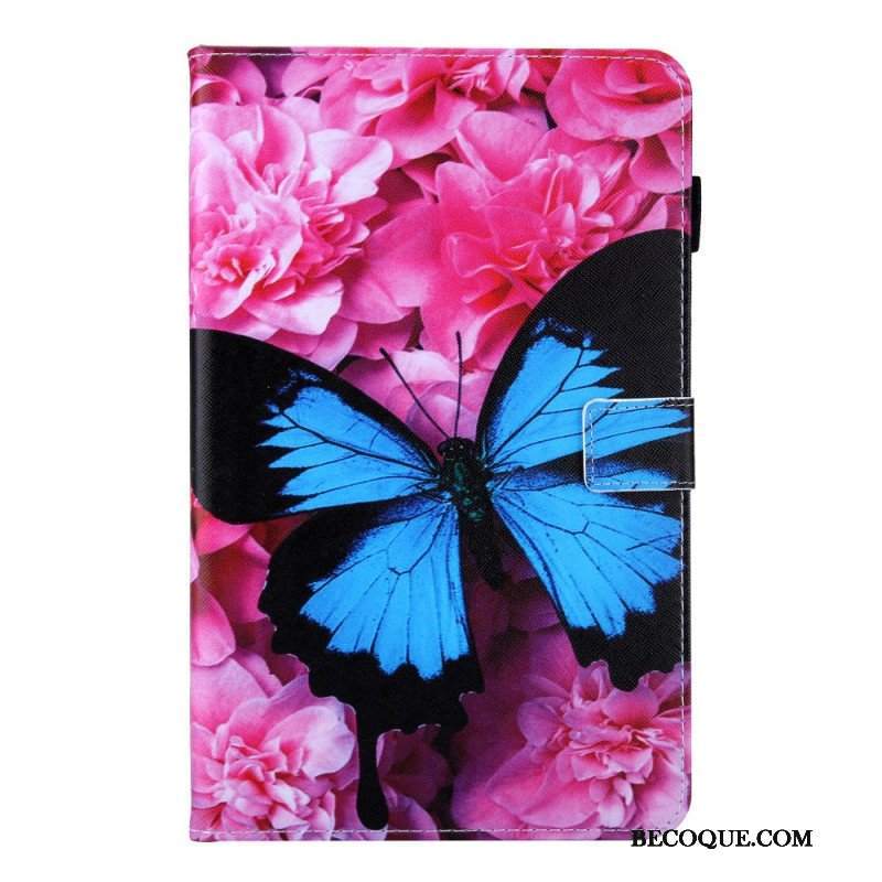 Etui Folio do Samsung Galaxy Tab A8 (2021) Kwiatowy Motyl