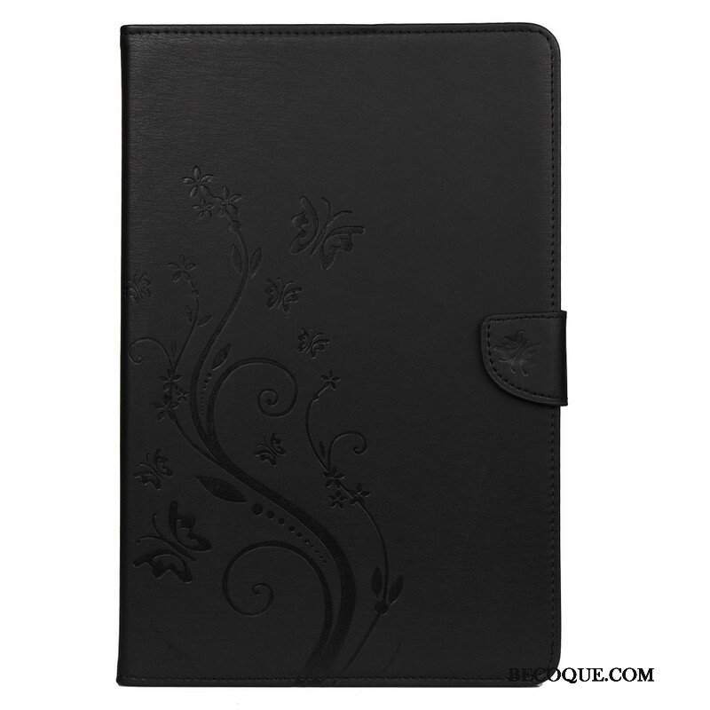 Etui Folio do Samsung Galaxy Tab S8 / Tab S7 Kwiatowe Motyle