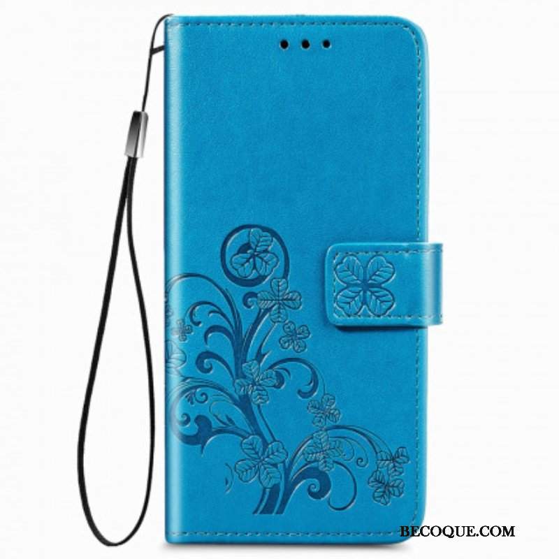 Etui Folio do Samsung Galaxy Z Fold 3 5G Projekt Kwiatów Ze Smyczą