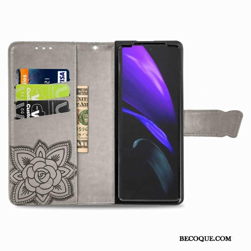 Etui Folio do Samsung Galaxy Z Fold 4 Gigantyczny Motyl