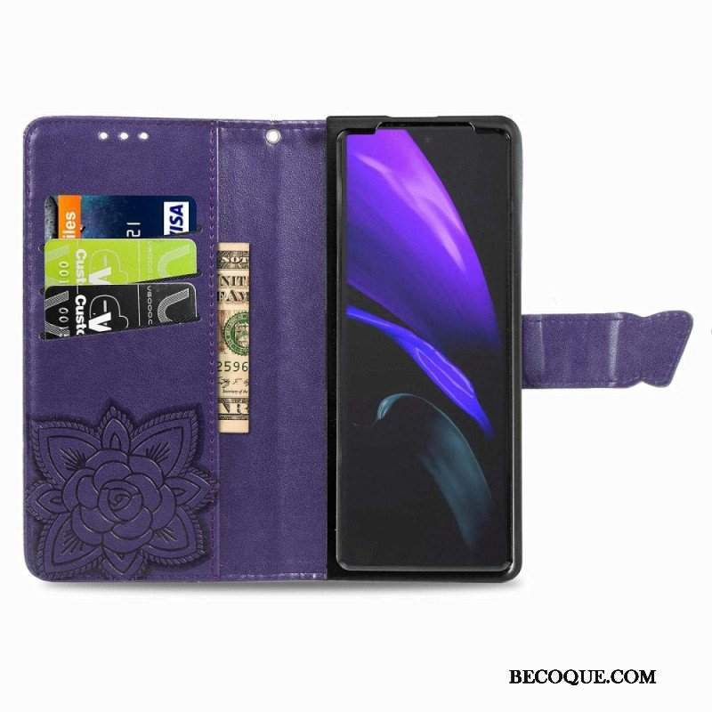 Etui Folio do Samsung Galaxy Z Fold 4 Gigantyczny Motyl