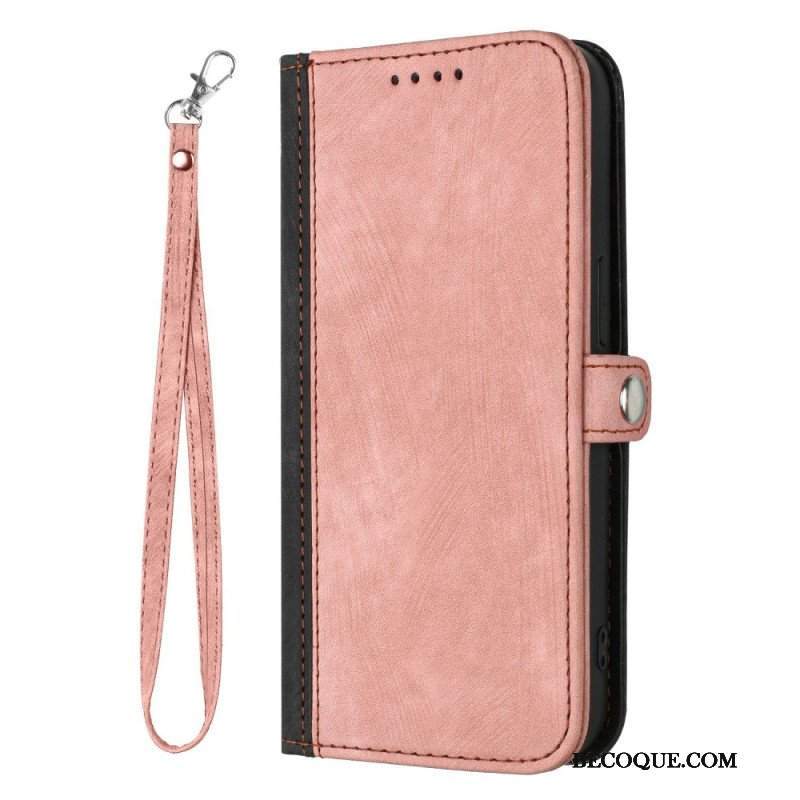 Etui Folio do Sony Xperia 1 IV Dwukolorowy Z Paskiem