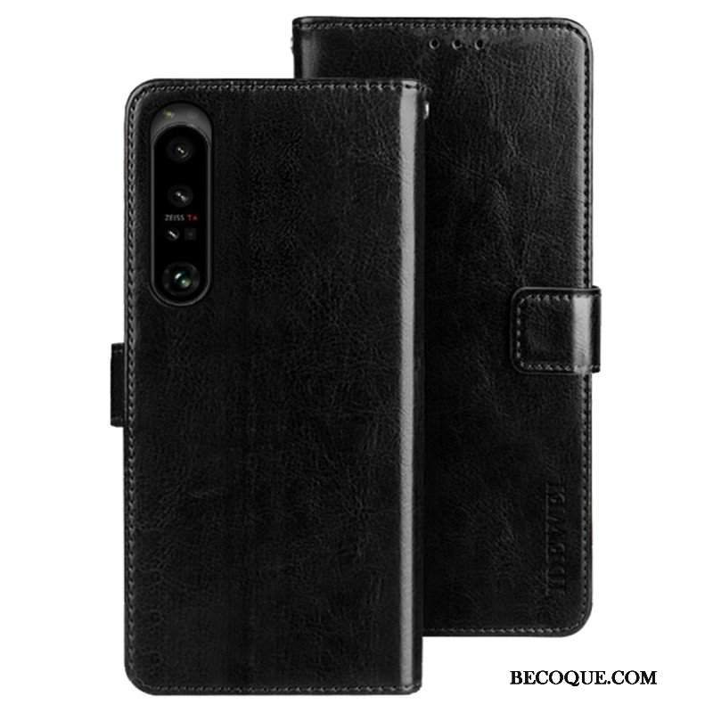 Etui Folio do Sony Xperia 1 IV Imitacja Skóry Idewei