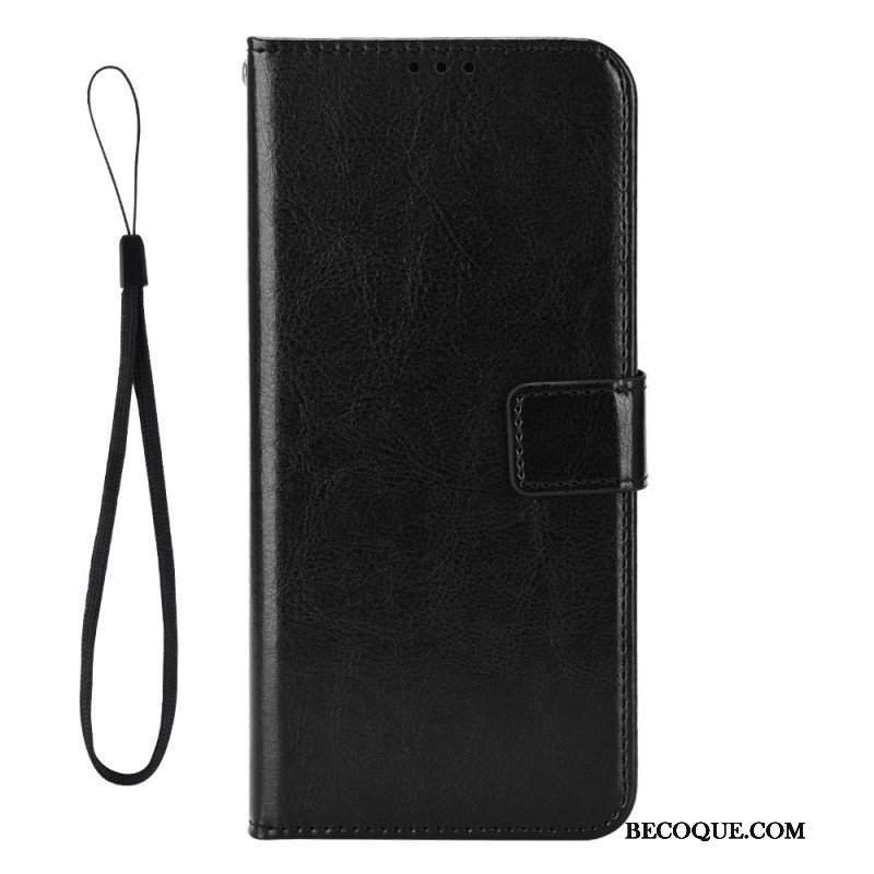 Etui Folio do Sony Xperia 1 IV z Łańcuch Błyszczący Pasek