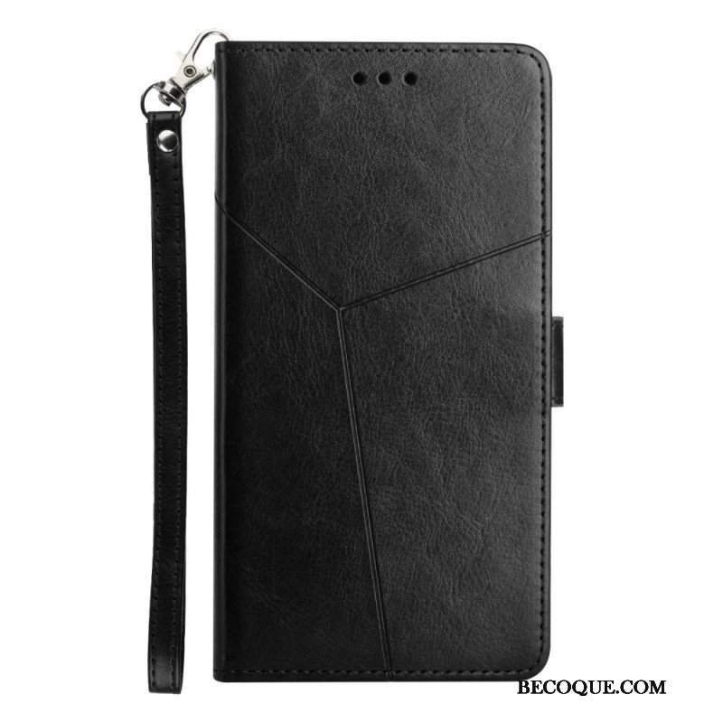 Etui Folio do Sony Xperia 1 IV z Łańcuch Wzór W Paski Y