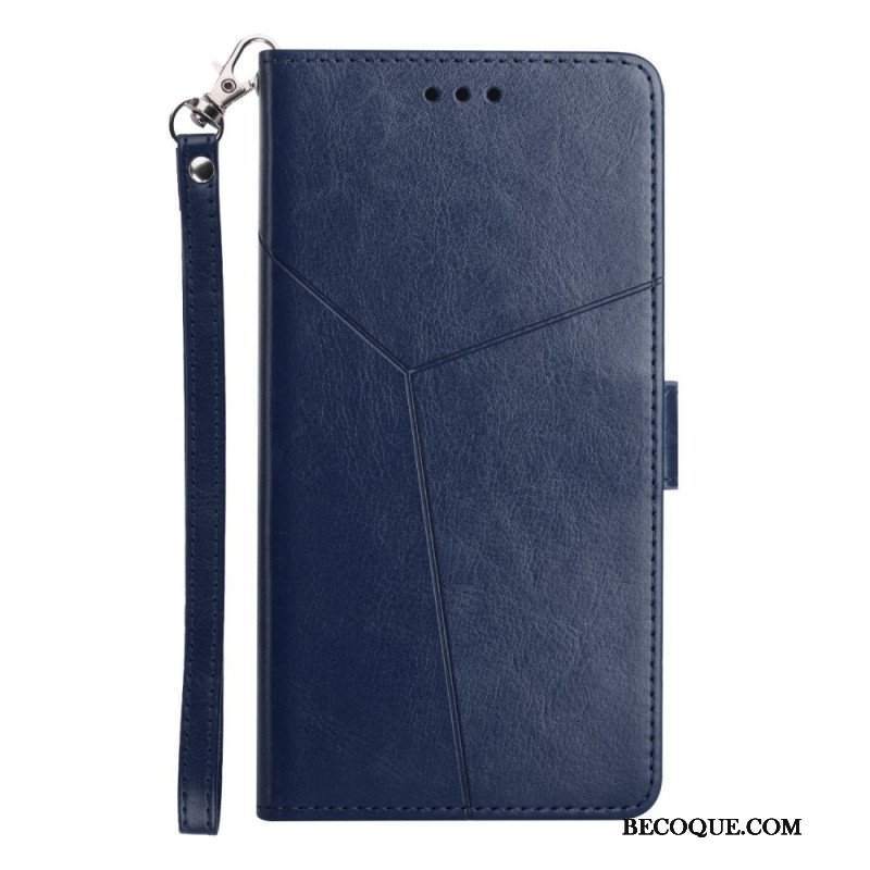 Etui Folio do Sony Xperia 1 IV z Łańcuch Wzór W Paski Y