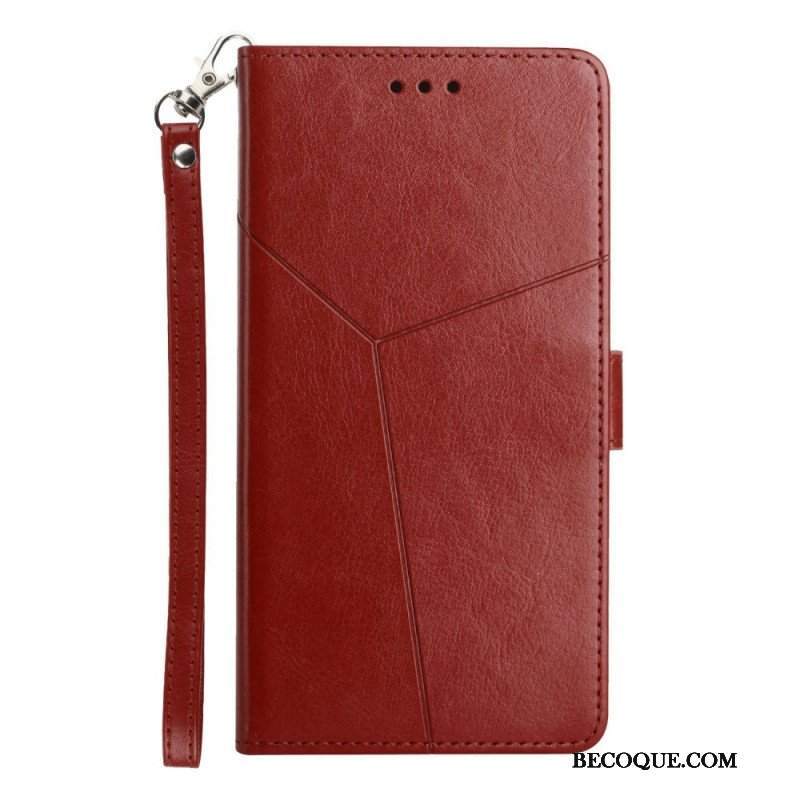 Etui Folio do Sony Xperia 1 IV z Łańcuch Wzór W Paski Y