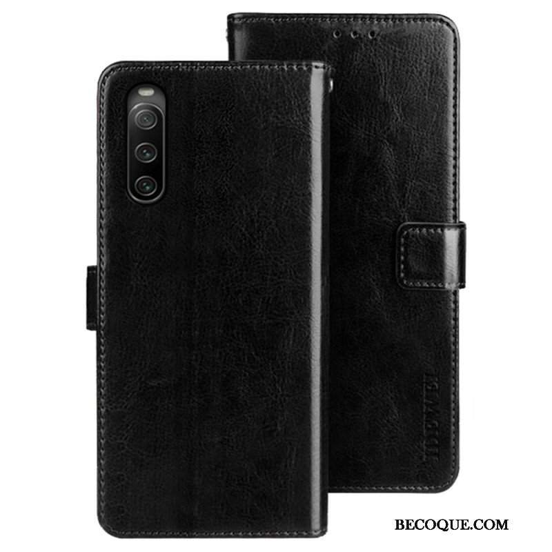 Etui Folio do Sony Xperia 10 IV Imitacja Skóry Idewei