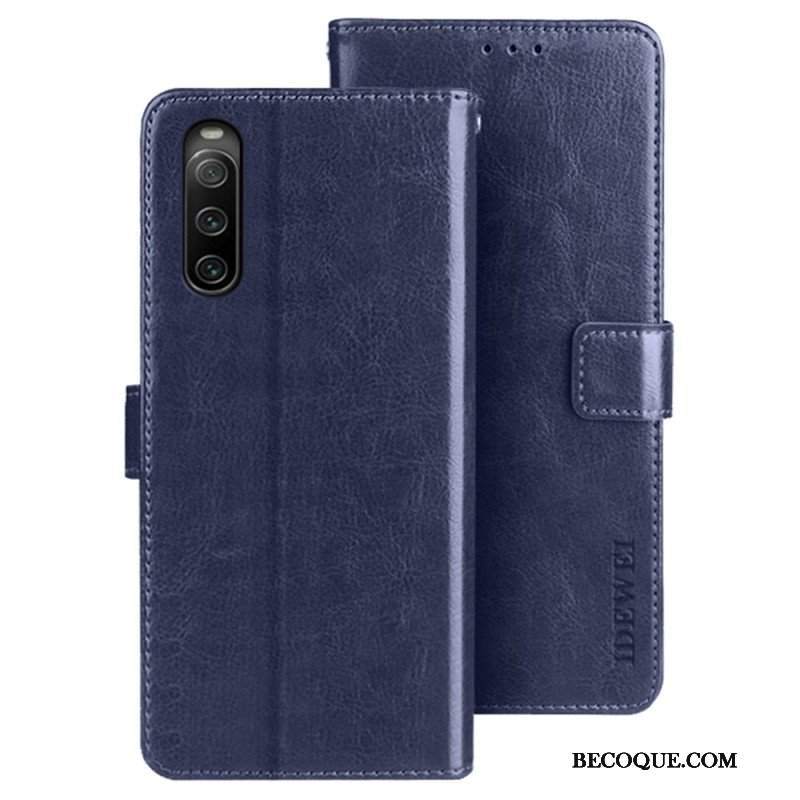 Etui Folio do Sony Xperia 10 IV Imitacja Skóry Idewei