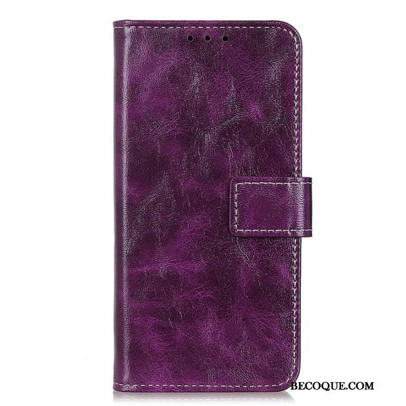 Etui Folio do Sony Xperia 10 IV Lakierowana Ze Szwami