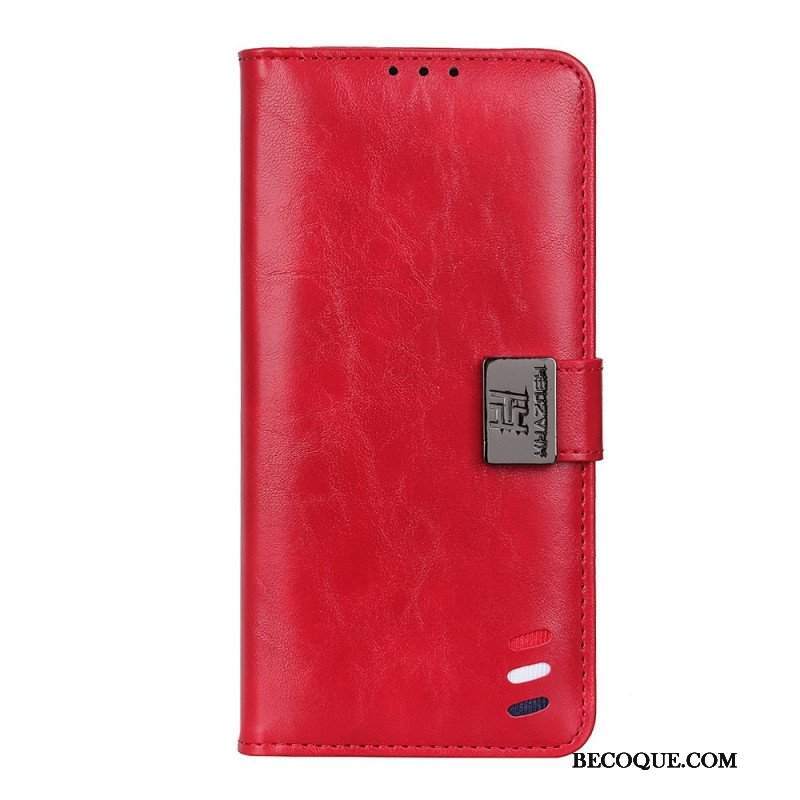 Etui Folio do Sony Xperia 10 IV Trójkolorowe Srebrne Zapięcie