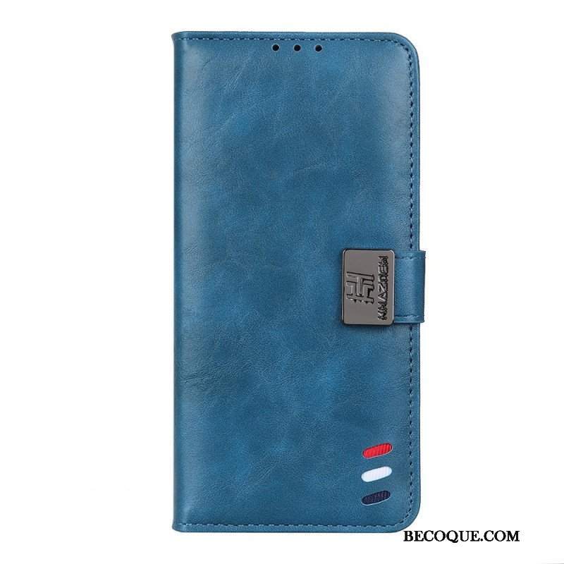 Etui Folio do Sony Xperia 10 IV Trójkolorowe Srebrne Zapięcie