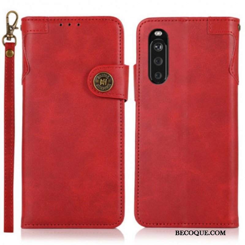 Etui Folio do Sony Xperia 5 III Guzik Magnetyczny Khazneh