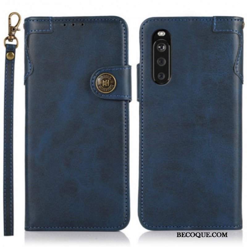 Etui Folio do Sony Xperia 5 III Guzik Magnetyczny Khazneh