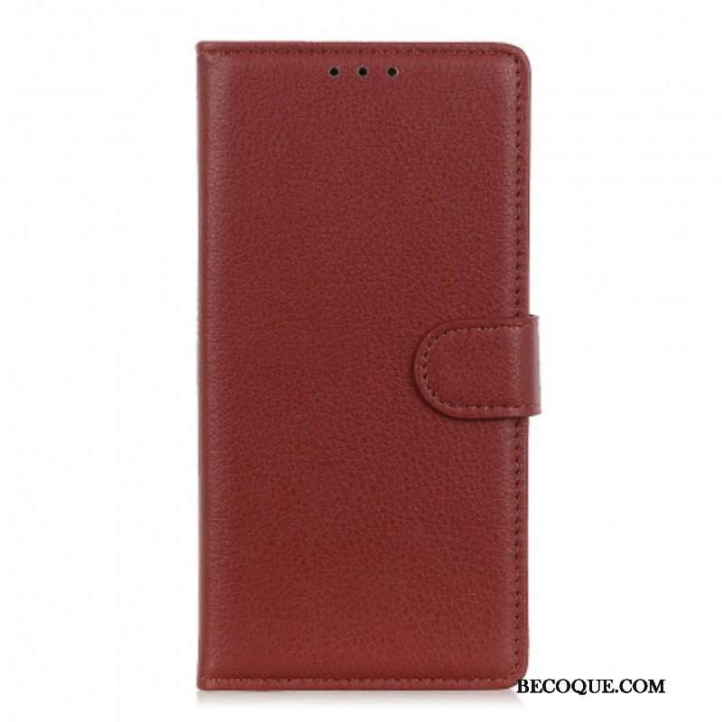 Etui Folio do Sony Xperia 5 III Sztuczna Skóra Liczi