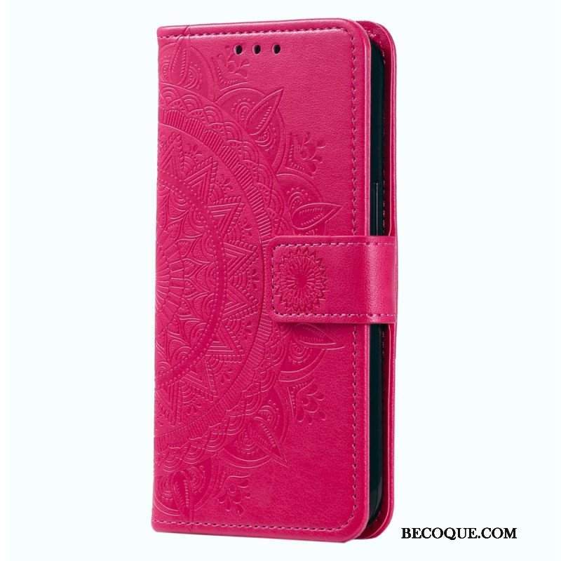 Etui Folio do Sony Xperia 5 IV z Łańcuch Mandala Słoneczna Na Ramiączkach