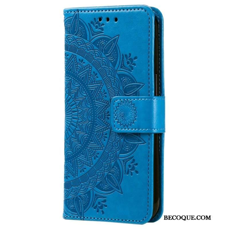 Etui Folio do Sony Xperia 5 IV z Łańcuch Mandala Słoneczna Na Ramiączkach