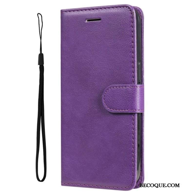 Etui Folio do Sony Xperia 5 IV z Łańcuch Zwykły Z Paskiem