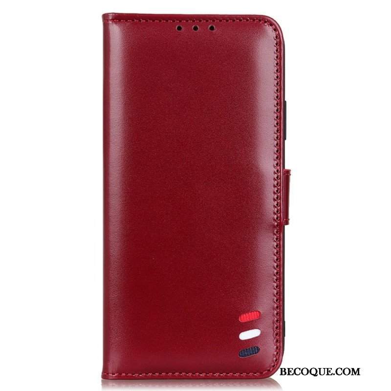 Etui Folio do Sony Xperia Pro-I Trójkolorowy Efekt Skóry