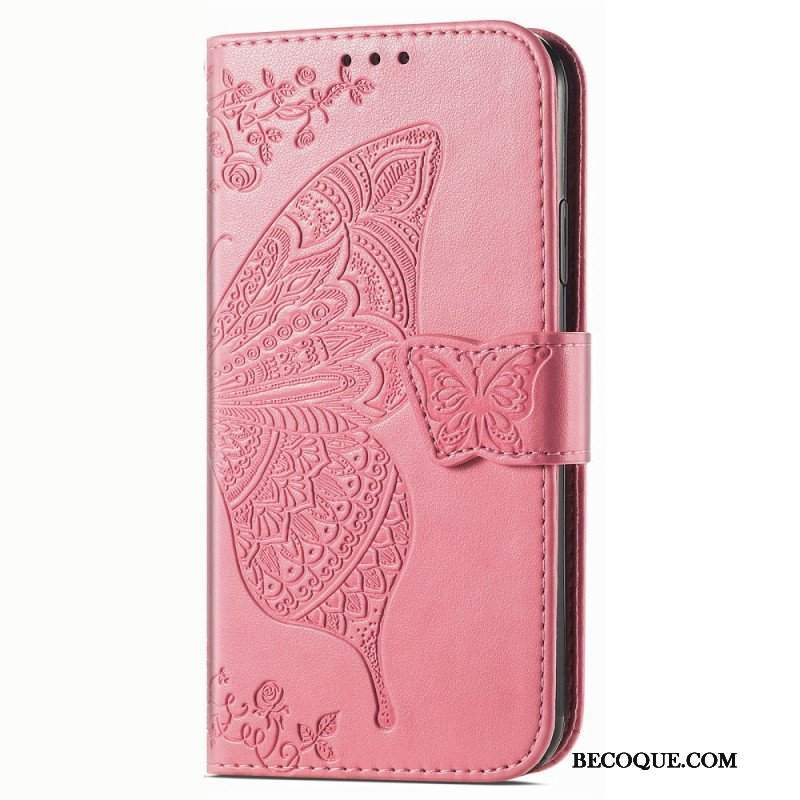 Etui Folio do Vivo Y16 Barokowy Motyl