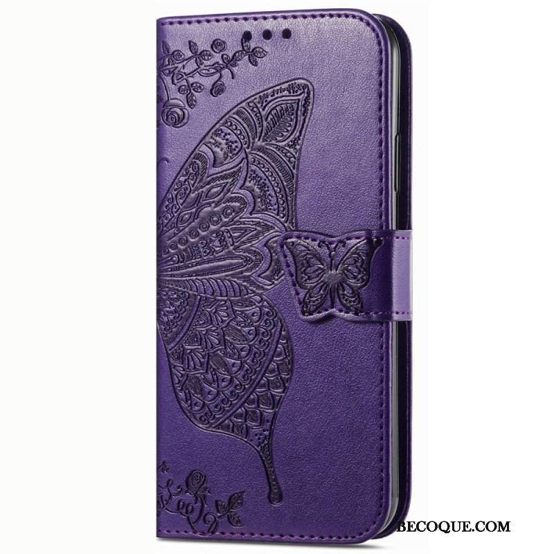 Etui Folio do Vivo Y16 Barokowy Motyl