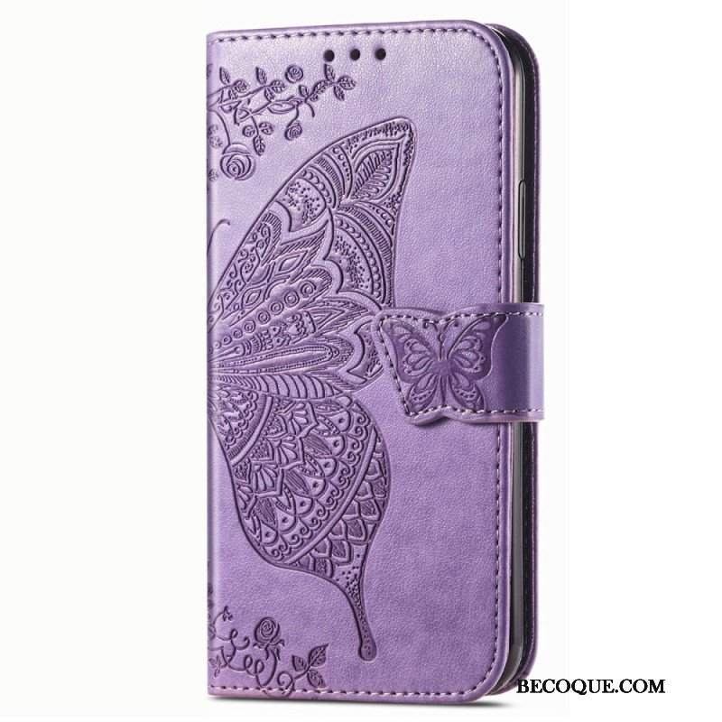 Etui Folio do Vivo Y16 Barokowy Motyl