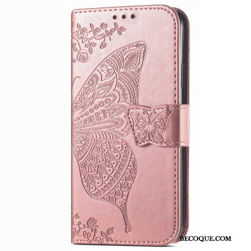 Etui Folio do Vivo Y16 Barokowy Motyl