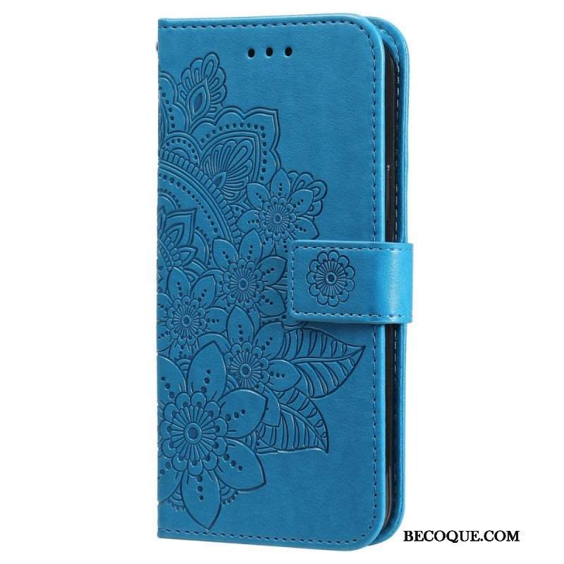 Etui Folio do Vivo Y22s z Łańcuch Paskowata Mandala