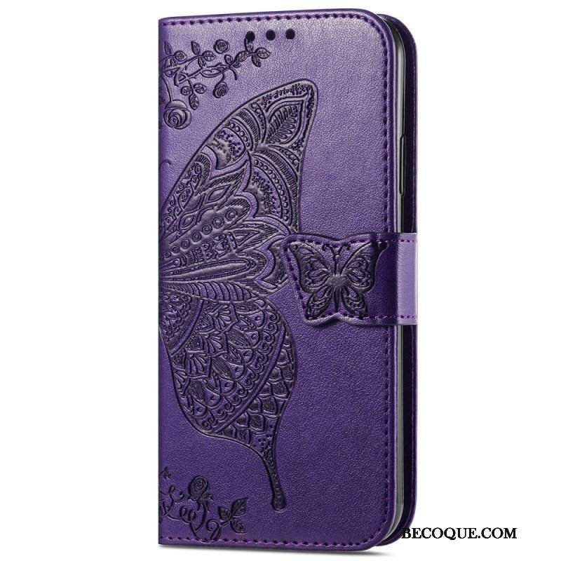 Etui Folio do Vivo Y35 Barokowy Motyl