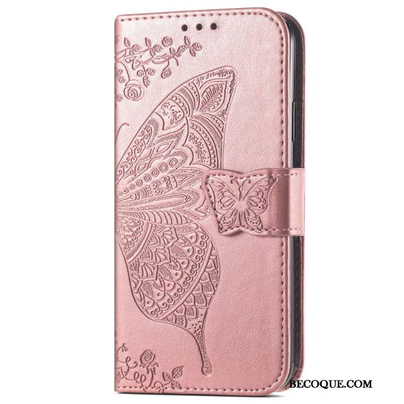 Etui Folio do Vivo Y35 Barokowy Motyl