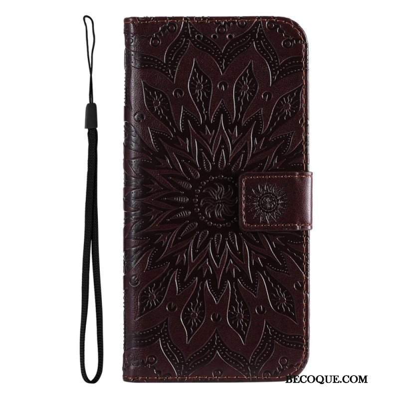 Etui Folio do Vivo Y35 Mandala Sun Ze Smyczą