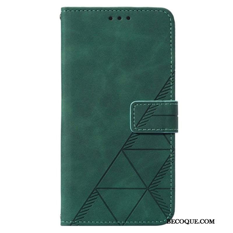 Etui Folio do Xiaomi 12 Lite Trójkąty Ze Smyczą