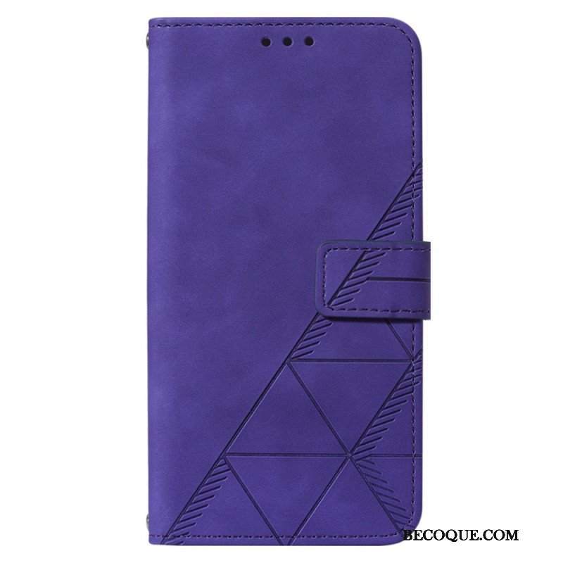 Etui Folio do Xiaomi 12 Lite Trójkąty Ze Smyczą