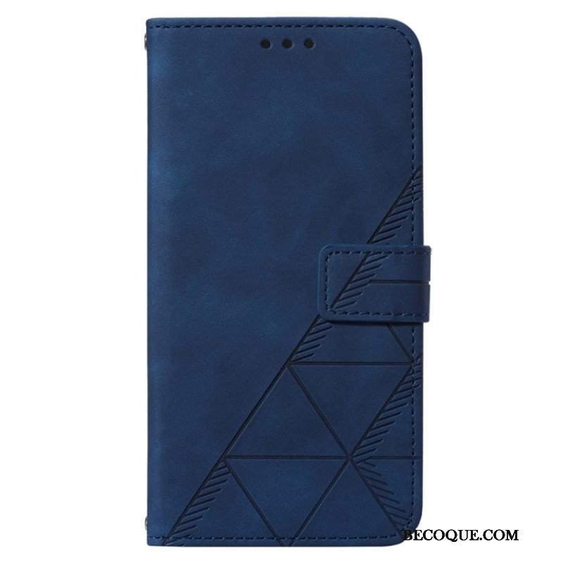 Etui Folio do Xiaomi 12 Lite Trójkąty Ze Smyczą