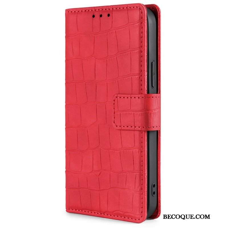 Etui Folio do Xiaomi 12T / 12T Pro Krokodyl Dotykający Skóry