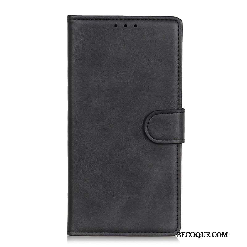 Etui Folio do Xiaomi 12T / 12T Pro Matowa Sztuczna Skóra