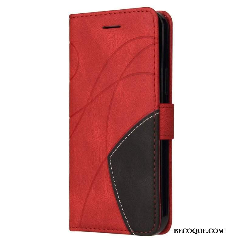 Etui Folio do Xiaomi 12T / 12T Pro z Łańcuch Dwukolorowy Pasek