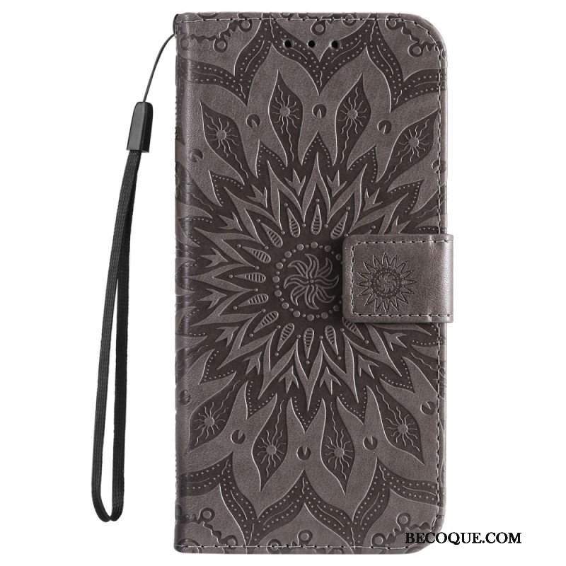 Etui Folio do Xiaomi 12T / 12T Pro z Łańcuch Paskowata Mandala