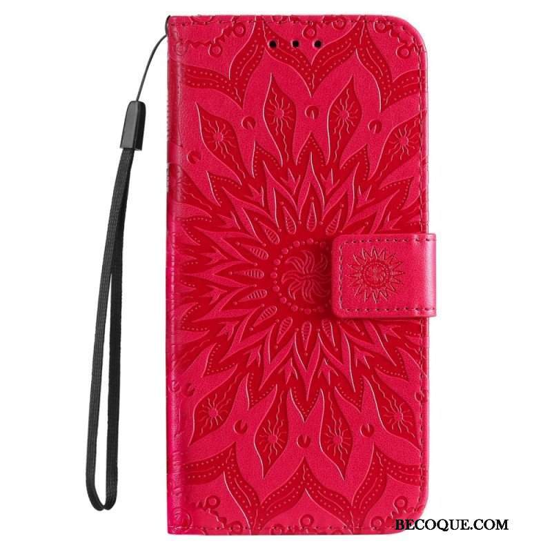 Etui Folio do Xiaomi 12T / 12T Pro z Łańcuch Paskowata Mandala