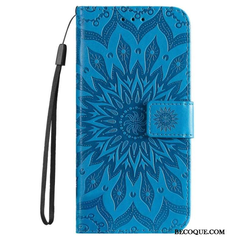 Etui Folio do Xiaomi 12T / 12T Pro z Łańcuch Paskowata Mandala